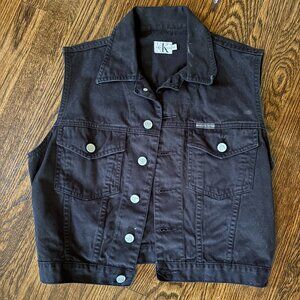 Calvin Klein Black Denim Vest